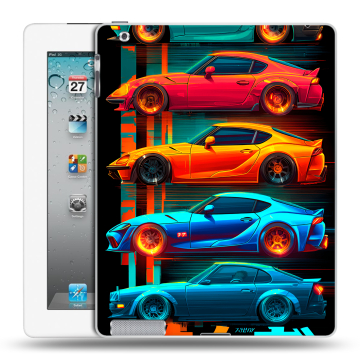 Пластиковый чехол на Ipad 2/3/4 с принтом машины тачки