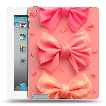 Пластиковый чехол на Ipad 2/3/4 с принтом Розовые бантики