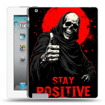 Пластиковый чехол на Ipad 2/3/4 с принтом смешной скелет
