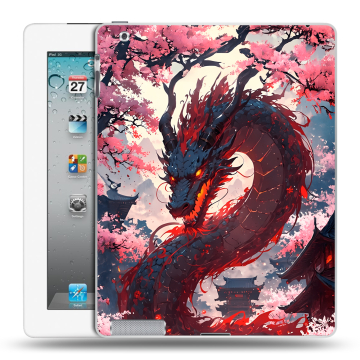 Пластиковый чехол на Ipad 2/3/4 с принтом Дракон Японский Пластиковый чехол на Ipad 2/3/4 с принтом Дракон Японский
