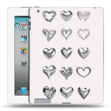 Пластиковый чехол на Ipad 2/3/4 с принтом Y2K сердечки