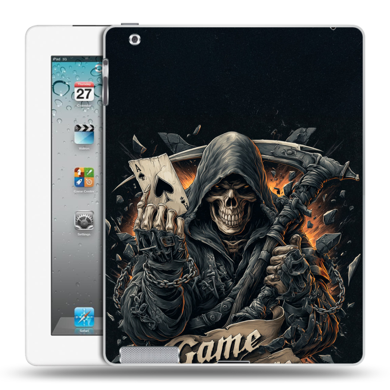 Пластиковый чехол на Ipad 2/3/4 с принтом Скелет карты Пластиковый чехол на Ipad 2/3/4 с принтом Скелет карты