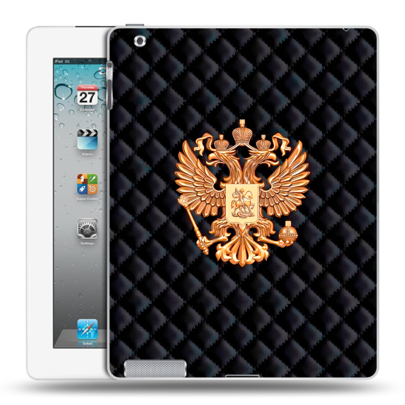 Пластиковый чехол на Ipad 2/3/4 с принтом Герб России принт Пластиковый чехол на Ipad 2/3/4 с принтом Герб России принт