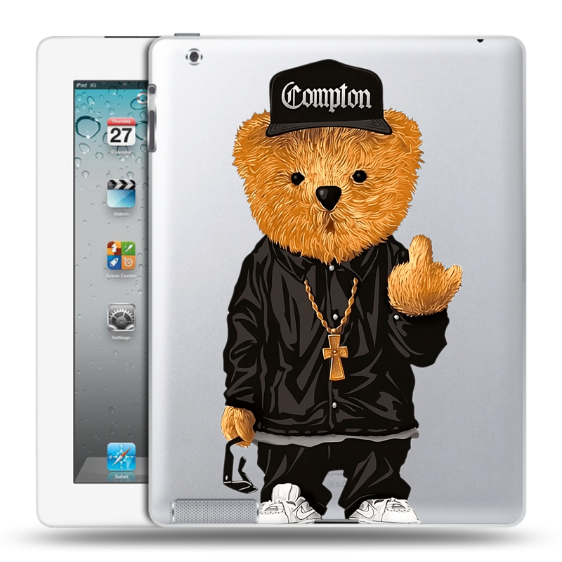 Пластиковый чехол на Ipad 2/3/4 с принтом Мишка Пластиковый чехол на Ipad 2/3/4 с принтом Мишка