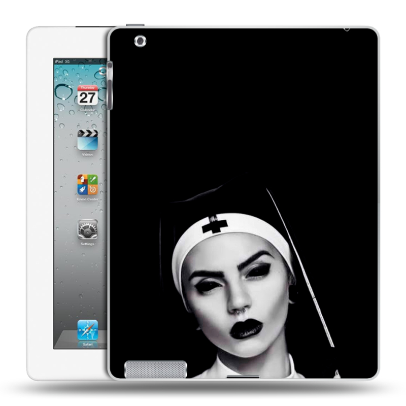 Пластиковый чехол на Ipad 2/3/4 с принтом монашка Пластиковый чехол на Ipad 2/3/4 с принтом монашка