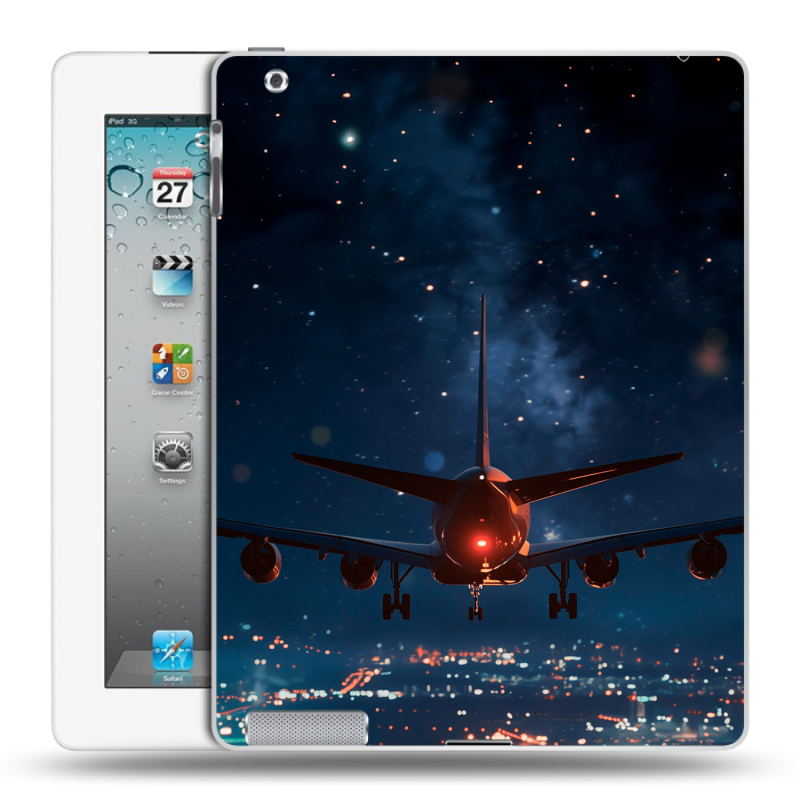 Пластиковый чехол на Ipad 2/3/4 с принтом самолет Пластиковый чехол на Ipad 2/3/4 с принтом самолет