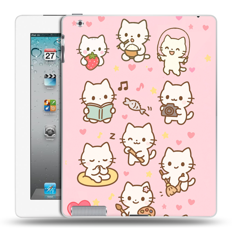 Пластиковый чехол на Ipad 2/3/4 с принтом Hello Kitty Хелоу Кити Пластиковый чехол на Ipad 2/3/4 с принтом Hello Kitty Хелоу Кити