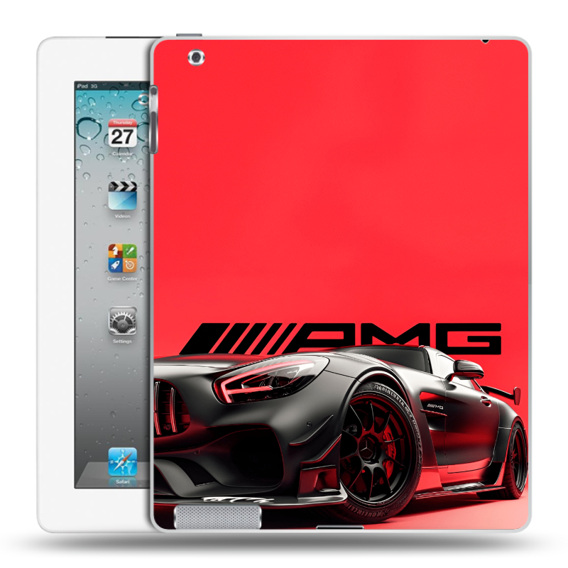 Пластиковый чехол на Ipad 2/3/4 с принтом Мерседес Mercedes AMG Пластиковый чехол на Ipad 2/3/4 с принтом Мерседес Mercedes AMG