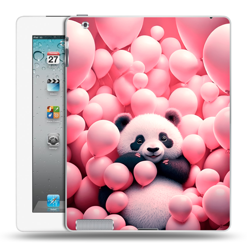 Пластиковый чехол на Ipad 2/3/4 с принтом Панда Пластиковый чехол на Ipad 2/3/4 с принтом Панда
