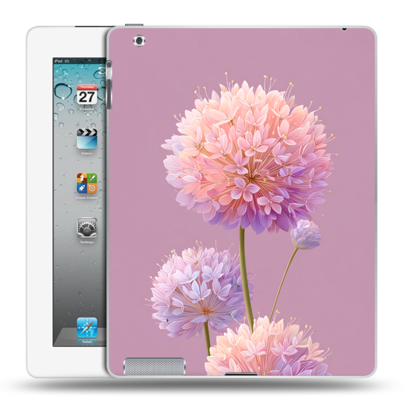 Пластиковый чехол на Ipad 2/3/4 с принтом Цветы Пластиковый чехол на Ipad 2/3/4 с принтом Цветы