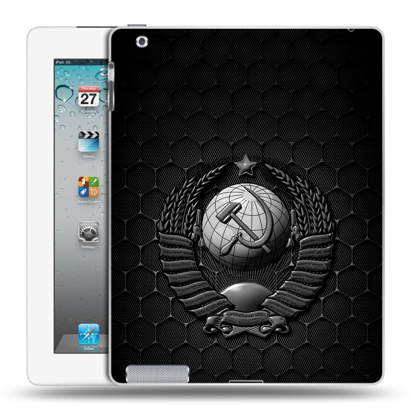 Пластиковый чехол на Ipad 2/3/4 с принтом Герб Флаг СССР Пластиковый чехол на Ipad 2/3/4 с принтом Герб Флаг СССР