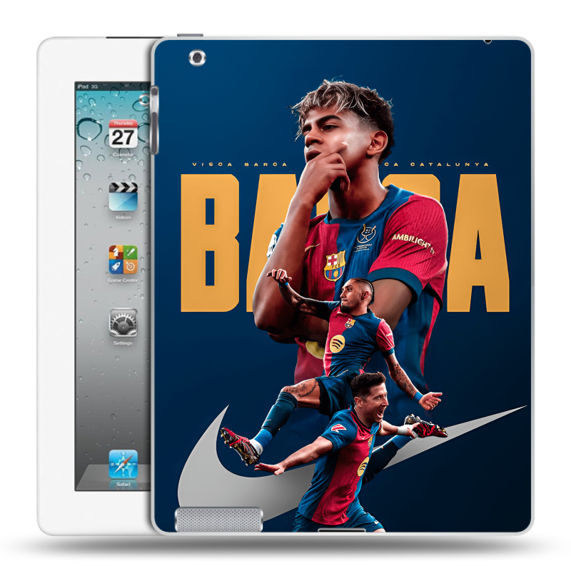 Пластиковый чехол на Ipad 2/3/4 с принтом Барселона Barca Yamal Пластиковый чехол на Ipad 2/3/4 с принтом Барселона Barca Yamal