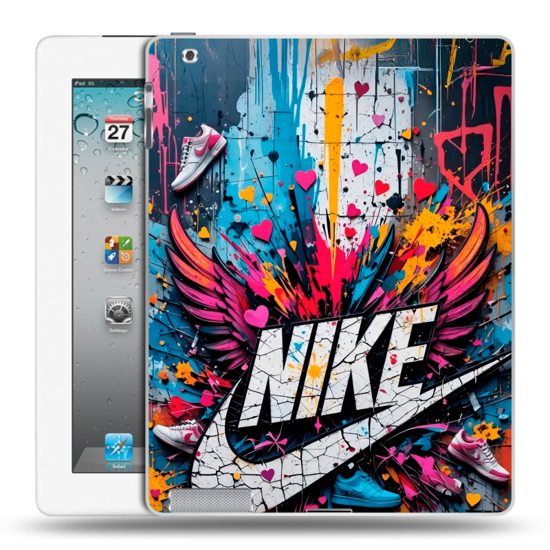 Пластиковый чехол на Ipad 2/3/4 с принтом Nike Найк Пластиковый чехол на Ipad 2/3/4 с принтом Nike Найк
