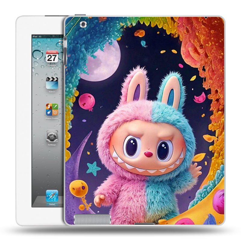 Пластиковый чехол на Ipad 2/3/4 с принтом Labubu Лабубу Пластиковый чехол на Ipad 2/3/4 с принтом Labubu Лабубу