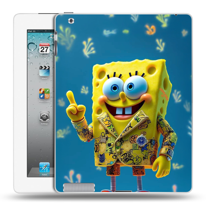 Пластиковый чехол на Ipad 2/3/4 с принтом Спанч боб Спанчбоб Пластиковый чехол на Ipad 2/3/4 с принтом Спанч боб Спанчбоб