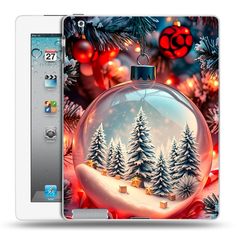 Пластиковый чехол на Ipad 2/3/4 с принтом Новый год Пластиковый чехол на Ipad 2/3/4 с принтом Новый год