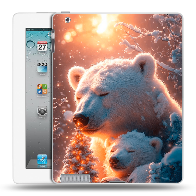 Пластиковый чехол на Ipad 2/3/4 с принтом Новый год Пластиковый чехол на Ipad 2/3/4 с принтом Новый год