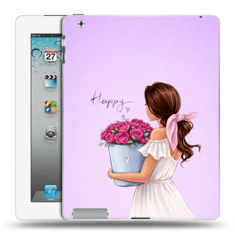 Пластиковый чехол на Ipad 2/3/4 с принтом женский Пластиковый чехол на Ipad 2/3/4 с принтом женский