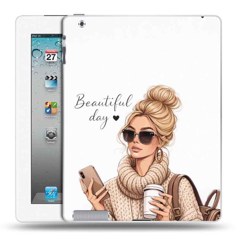 Пластиковый чехол на Ipad 2/3/4 с принтом женский Пластиковый чехол на Ipad 2/3/4 с принтом женский