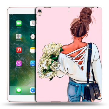 Силиконовый чехол на планшета Ipad Pro 10.5 с принтом Девушка и букет Силиконовый чехол на планшета Ipad Pro 10.5 с принтом Девушка и букет