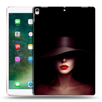 Силиконовый чехол на Ipad Pro 10.5 с принтом Девушка в шляпе Силиконовый чехол на Ipad Pro 10.5 с принтом Девушка в шляпе