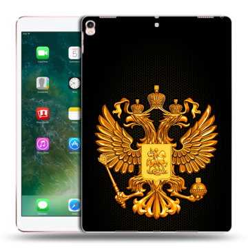 Силиконовый чехол на Ipad Pro 10.5 с принтом Герб России желтый