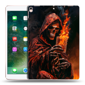 Силиконовый чехол на Ipad Pro 10.5 с принтом Скелет и карты