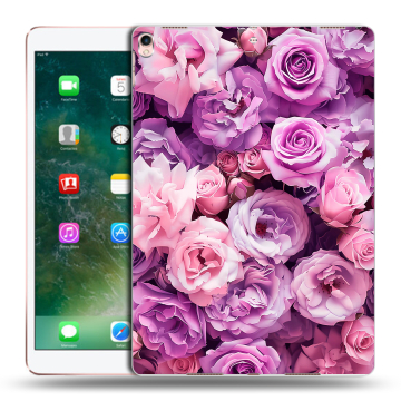 Силиконовый чехол на Ipad Pro 10.5 с принтом лавандовые розы