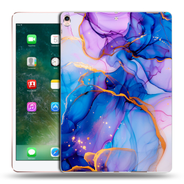 Силиконовый чехол на Ipad Pro 10.5 с принтом синий мрамор