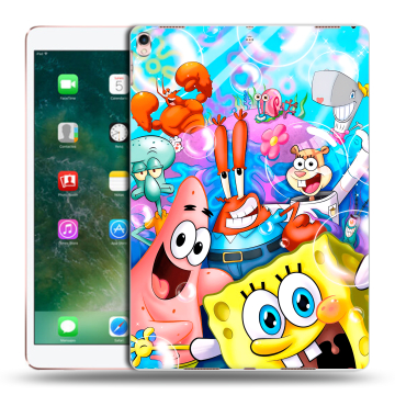 Силиконовый чехол на Ipad Pro 10.5 с принтом спанчбоб спанч боб