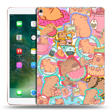 Силиконовый чехол на Ipad Pro 10.5 с принтом капибары