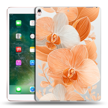 Силиконовый чехол на Ipad Pro 10.5 с принтом Бежевые цветы