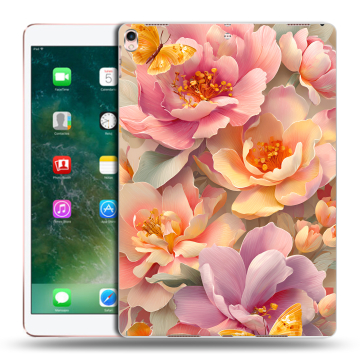 Силиконовый чехол на Ipad Pro 10.5 с принтом Цветы и бабочки
