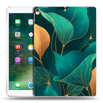 Силиконовый чехол на Ipad Pro 10.5 с принтом Листья и золото