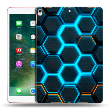 Силиконовый чехол на Ipad Pro 10.5 с принтом Неоновые соты