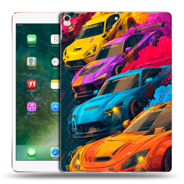Силиконовый чехол на Ipad Pro 10.5 с принтом Тачки