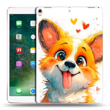 Силиконовый чехол на планшета Ipad Pro 10.5 с принтом корги