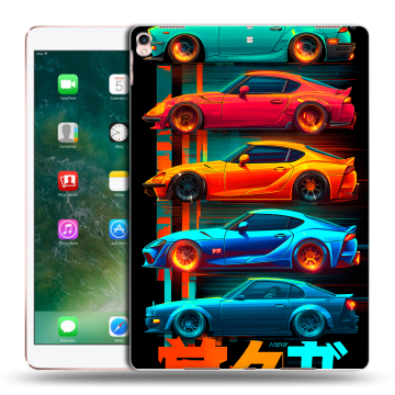Силиконовый чехол на Ipad Pro 10.5 с принтом машины тачки