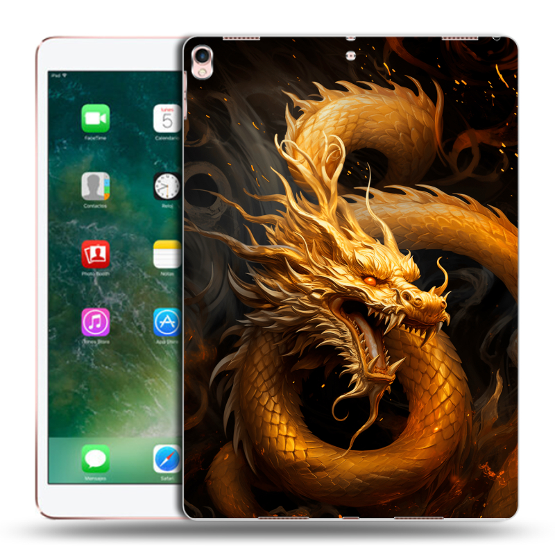 Силиконовый чехол на Ipad Pro 10.5 с принтом Золотой дракон Силиконовый чехол на Ipad Pro 10.5 с принтом Золотой дракон