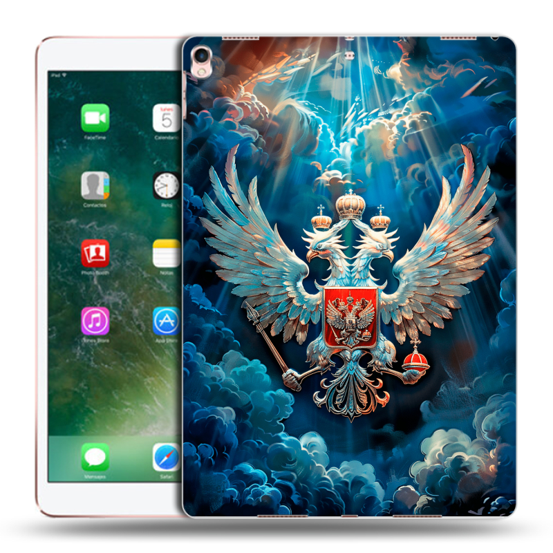 Силиконовый чехол на Ipad Pro 10.5 с принтом Герб флаг России Силиконовый чехол на Ipad Pro 10.5 с принтом Герб флаг России