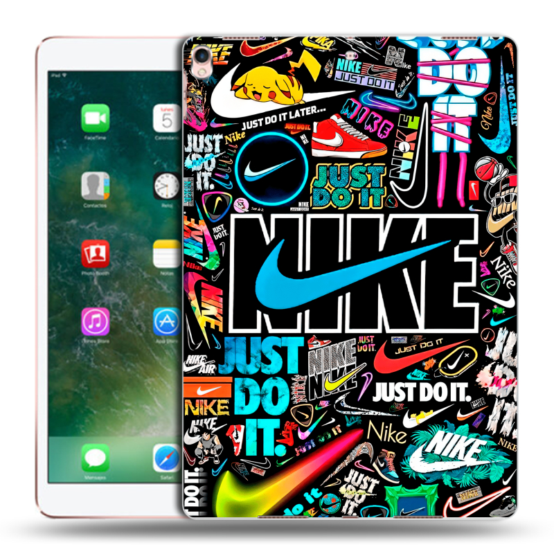 Силиконовый чехол на Ipad Pro 10.5 с принтом найк nike черный Силиконовый чехол на Ipad Pro 10.5 с принтом найк nike черный