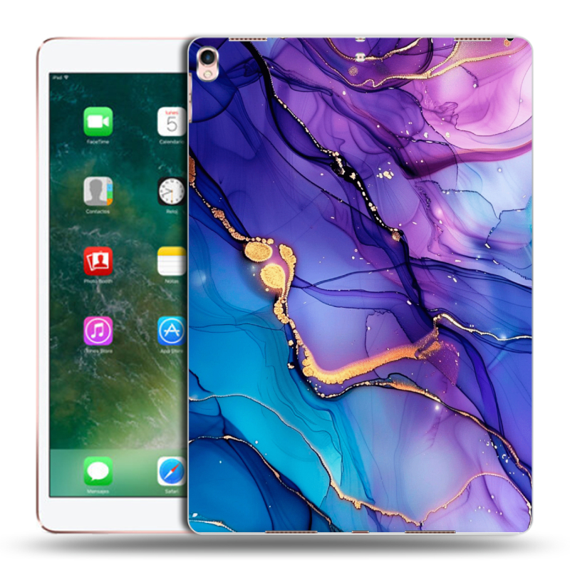 Силиконовый чехол на Ipad Pro 10.5 с принтом синий мрамор Силиконовый чехол на Ipad Pro 10.5 с принтом синий мрамор