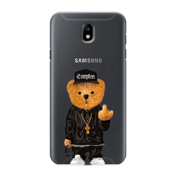 Силиконовый противоударный чехол на Samsung Galaxy J7 (2017) с принтом Плюшевый медведь Силиконовый противоударный чехол на Samsung Galaxy J7 (2017) с принтом Плюшевый медведь