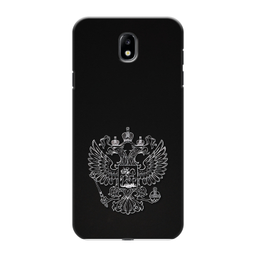 Силиконовый противоударный чехол на Samsung Galaxy J7 (2017) с принтом Герб России