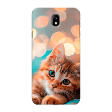 Силиконовый противоударный чехол на Samsung Galaxy J7 (2017) с принтом котик Силиконовый противоударный чехол на Samsung Galaxy J7 (2017) с принтом котик