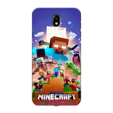 Силиконовый противоударный чехол на Samsung Galaxy J7 (2017) с принтом Майнкрафт Minecraft Силиконовый противоударный чехол на Samsung Galaxy J7 (2017) с принтом Майнкрафт Minecraft