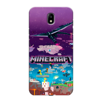 Силиконовый противоударный чехол на Samsung Galaxy J7 (2017) с принтом Майнкрафт Minecraft Силиконовый противоударный чехол на Samsung Galaxy J7 (2017) с принтом Майнкрафт Minecraft