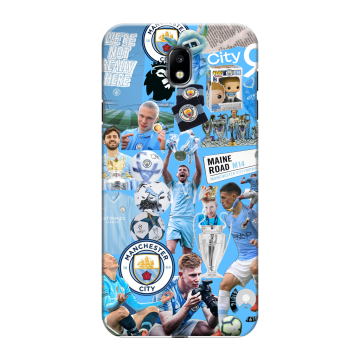 Силиконовый противоударный чехол на Samsung Galaxy J7 (2017) с принтом Man City Манчестер Сити Силиконовый противоударный чехол на Samsung Galaxy J7 (2017) с принтом Man City Манчестер Сити