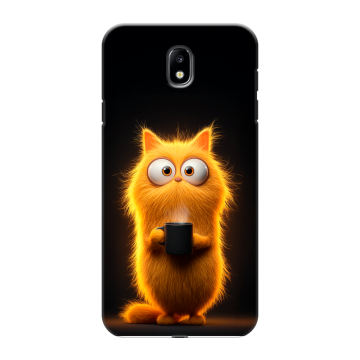 Силиконовый противоударный чехол на Samsung Galaxy J7 (2017) с принтом Смешной кот Силиконовый противоударный чехол на Samsung Galaxy J7 (2017) с принтом Смешной кот