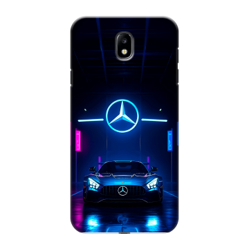 Силиконовый противоударный чехол на Samsung Galaxy J7 (2017) с принтом Mercedes Мерседес Силиконовый противоударный чехол на Samsung Galaxy J7 (2017) с принтом Mercedes Мерседес